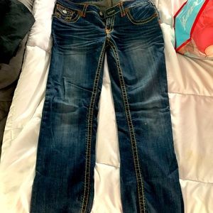 True Religion Jeans stitching Yellow